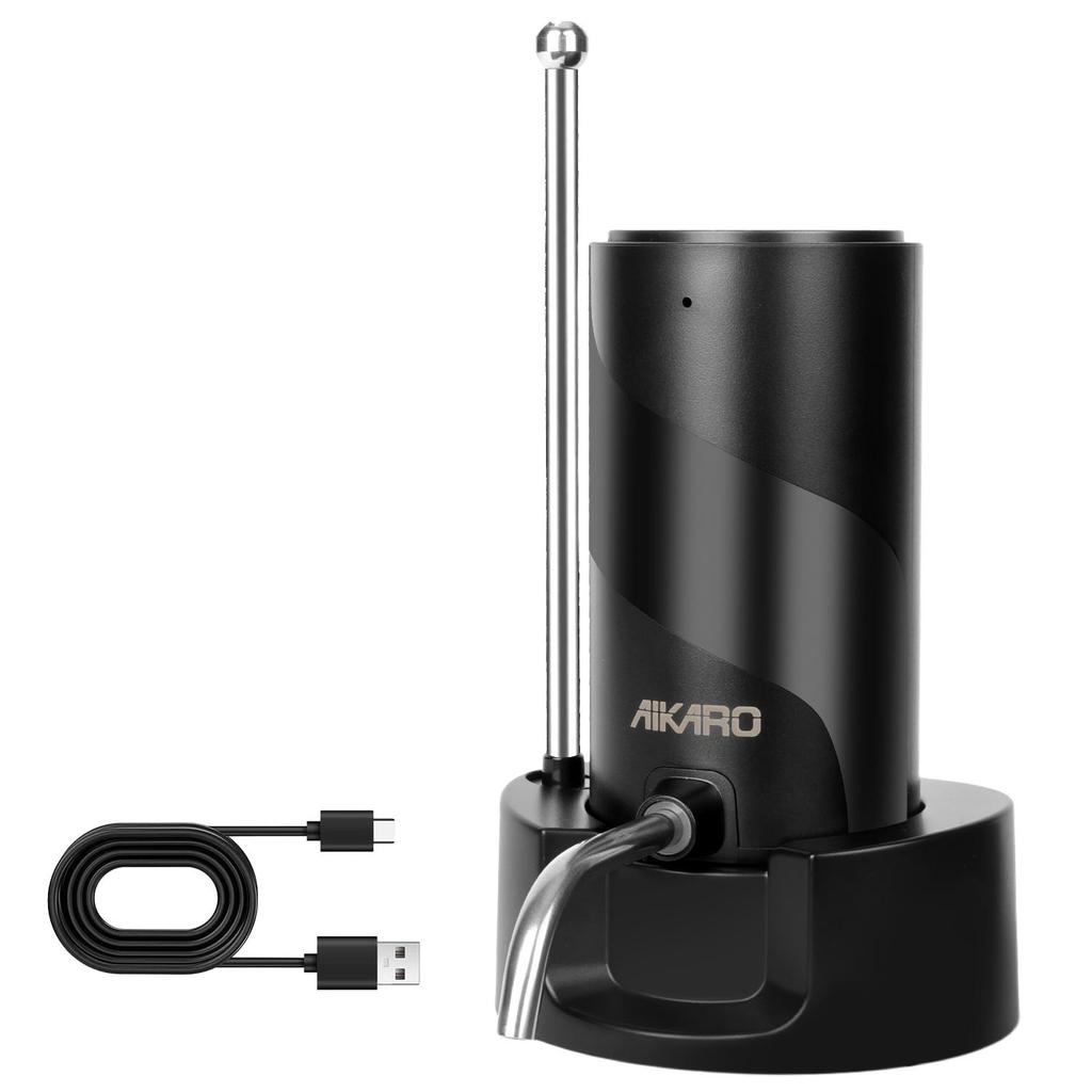 AIKARO - Electric Wine Aerator Pourer Rechargeable Automatic Electronic Decanter with Base