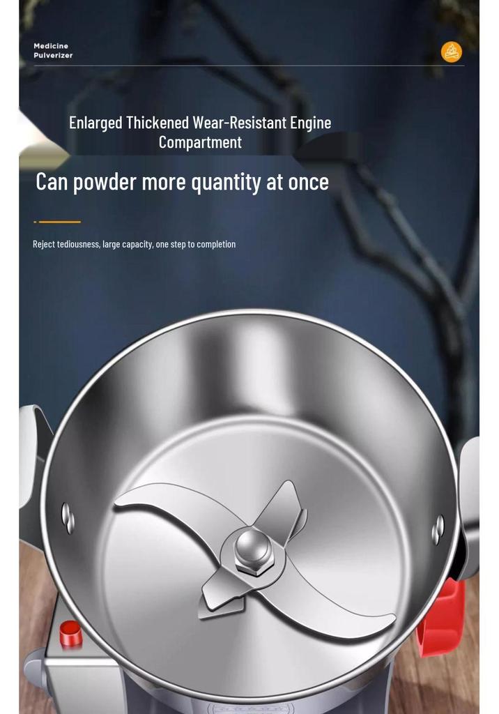 Ultra-Fine Electric Herbal Grinder: High-Speed Multi-Functional Powder Crusher