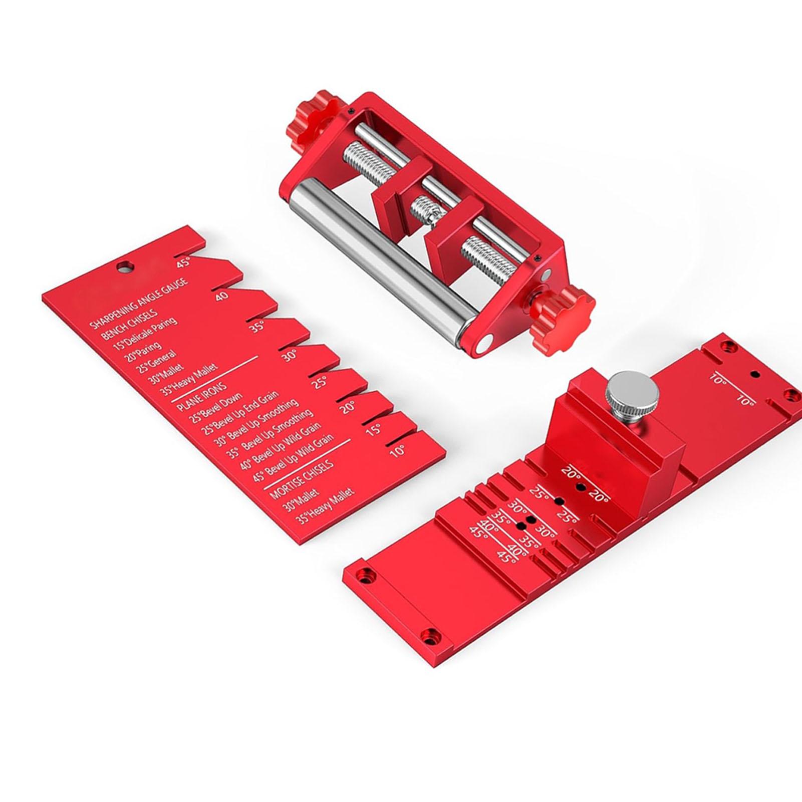 

Chisel Sharpening Jig Aluminum Alloy Honing Guide for Chisels and Planes 10 degrees to 45 degrees Multiple Angle