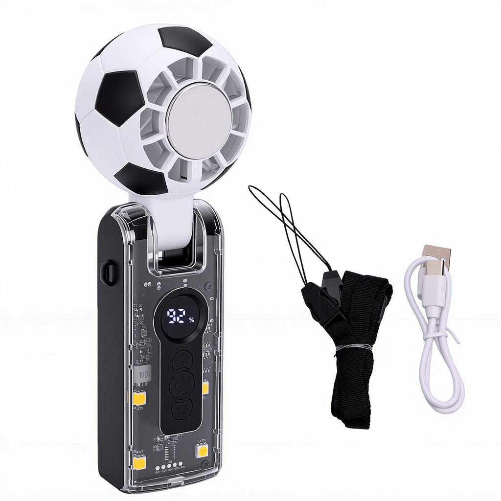 Portable Handheld Turbo Fan 100 Speed Foldable Cooling Fan 3600mAh Battery Operated for Outdoor Activities Travel