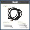 Fog Light Wiring Harness Kit 56045501AC for Dodge Ram 1500 2500 3500 4500 5500 Truck 2002-2010 Left Right Side Black ABS Stylish Design