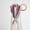 Women Versatile Cashew Print Faux Silk Multi Use Triangle Neck Scarf
