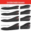 Unisex Breathable Height Boost Insoles with Shock Absorption & Deodorant, Invisible Air Cushion Pad for Sports