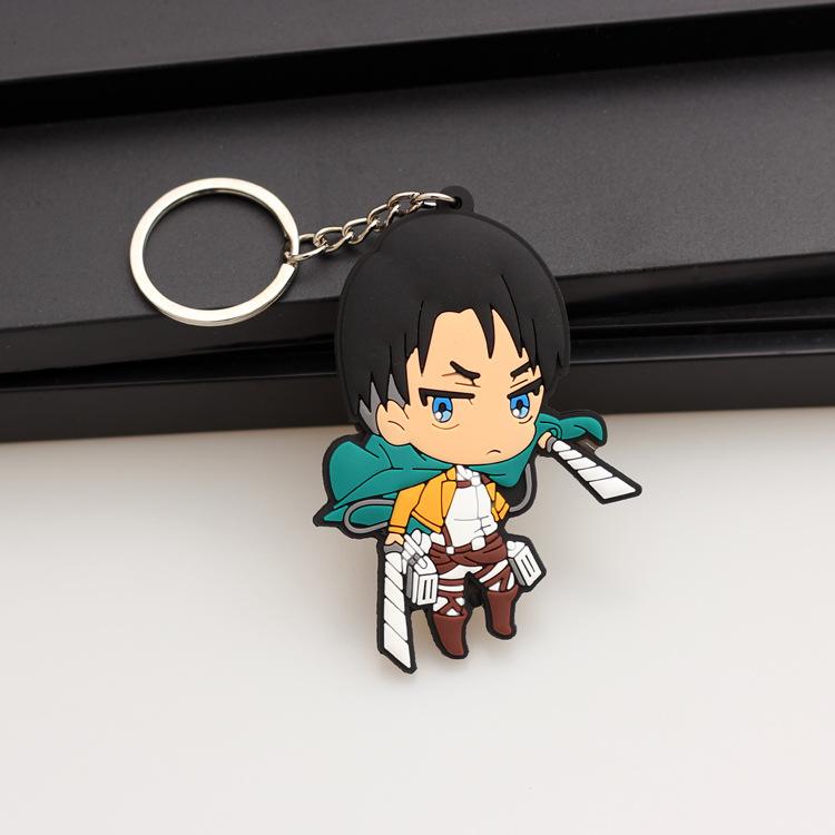 Attack on Titan Flügel der Freiheit Schlüsselanhänger, Levi Mikasa Eren Schultasche Kleiner Anhänger