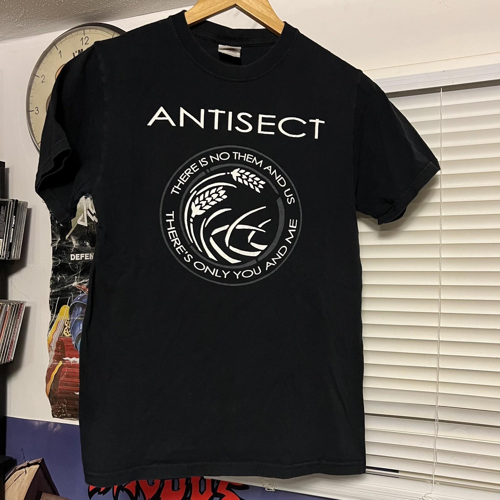 Винтажная футболка панк-группы Y2K Antisect «Ты и я» РЕДКАЯ Хардкор Тошнота Размер S XL