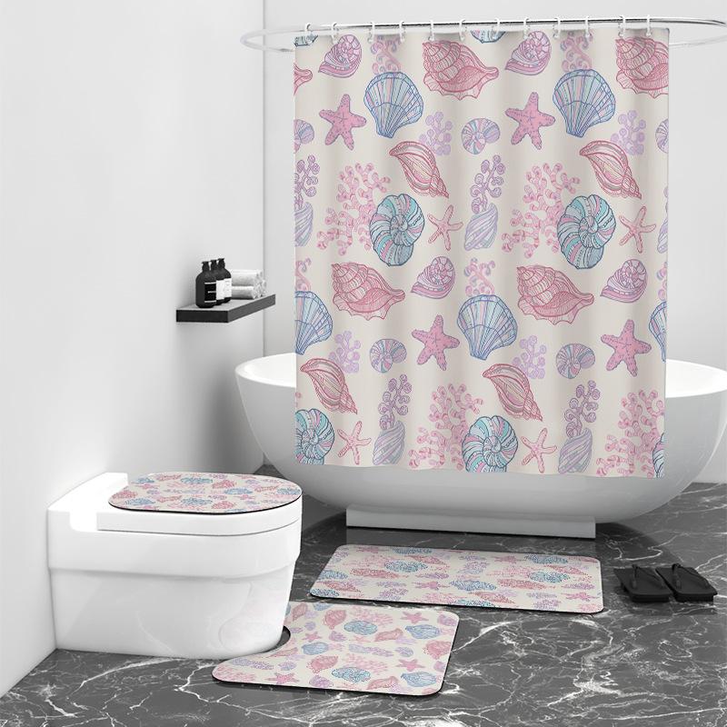 

Морские растения Цифровая печать Душевая занавеска Ванная занавеска Брезентовая Душевая занавеска W90cm*L180cm