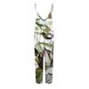 Women's Loose Printed Sleeveless Adjustable Spaghetti Strap Stretch Trousers Jumpsuit With Pockets