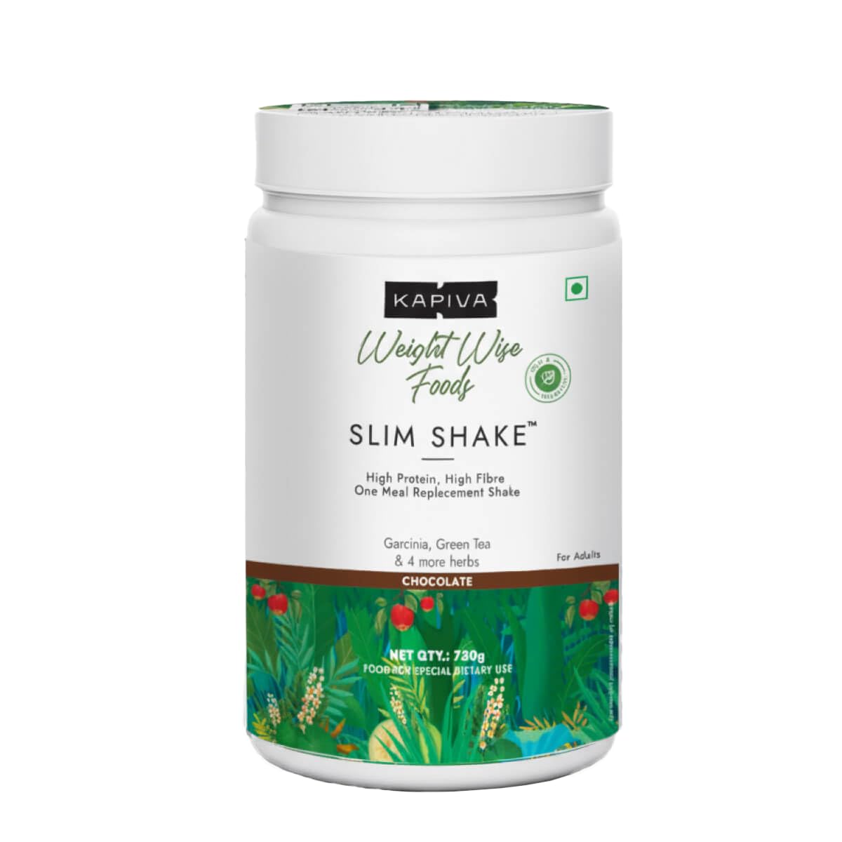 Kapiva Chocolate Slim Shake 730g | Ayurvedic Meal Replacement Drink for Healthy Weight Management