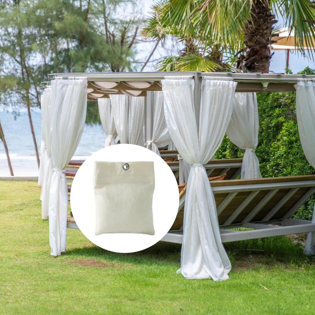 Pack of 8 Outdoor Curtain Weights Sturdy Canvas Wrap Waterproof Designs for Outside Shower Curtains and Tablecloths