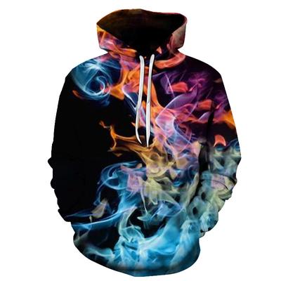 Women Men Pullover 3D Print Sweatshirt Couples Hooded Long Sleeve Plus Size Loose Hoodie