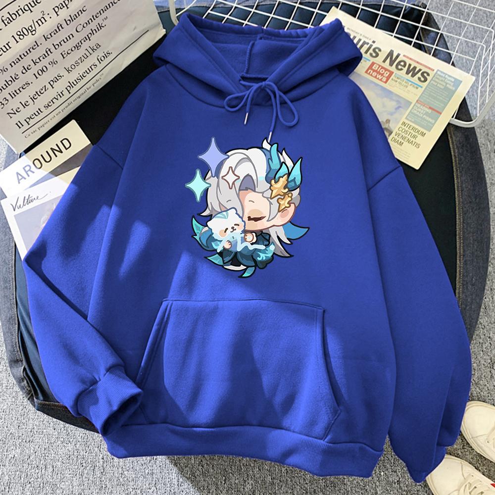 2025 Anime Genshin Impact Neuvillette Hoodie Kawaii Women_men Hoodie Funny Unisex Sweatshirt Vintage Aesthetic Harajuku clothing