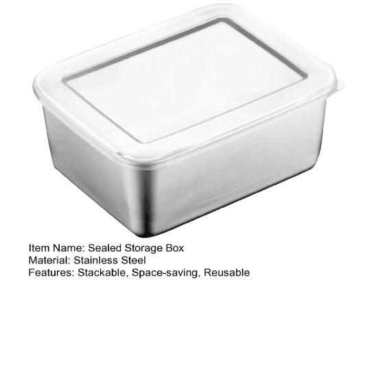 Stainless Steel Food Storage Containers Airtight Snack Containers with Lid Stackable Lunch Box for Camping Picnics School