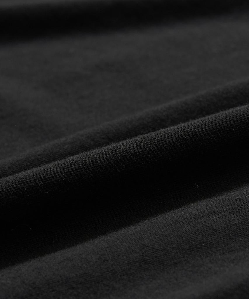 EXCONTAINER Check Layered Crop Half T-Shirt (Black)