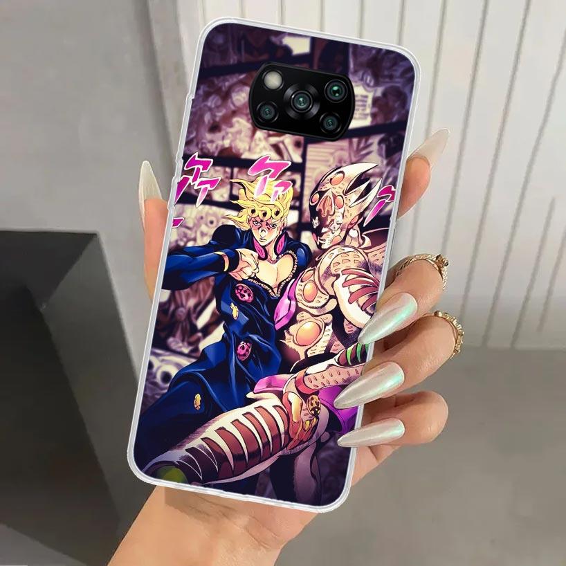 JoJo Bizarre Adventure Golden Wind Phone Case for Xiaomi Poco X5 X6 X7 Pro F7 Ultra M7 Redmi 15 15C 13 13C 12 12C 10 10A 10C 9 9