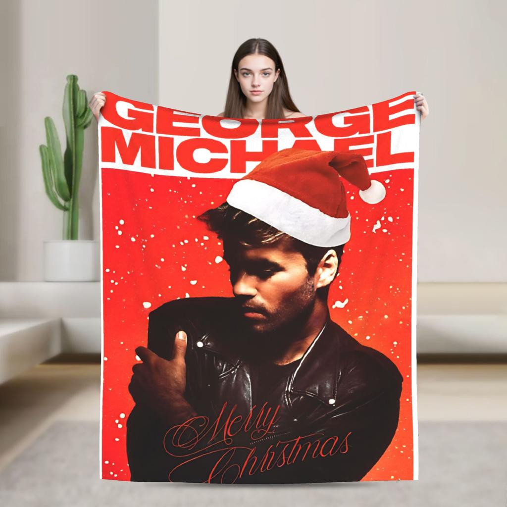 George Michael Music Blanket Quality Warm Soft  Throw Blanket Winter Travel Office Couch Chair Sofa Bed Fashion Bedspread