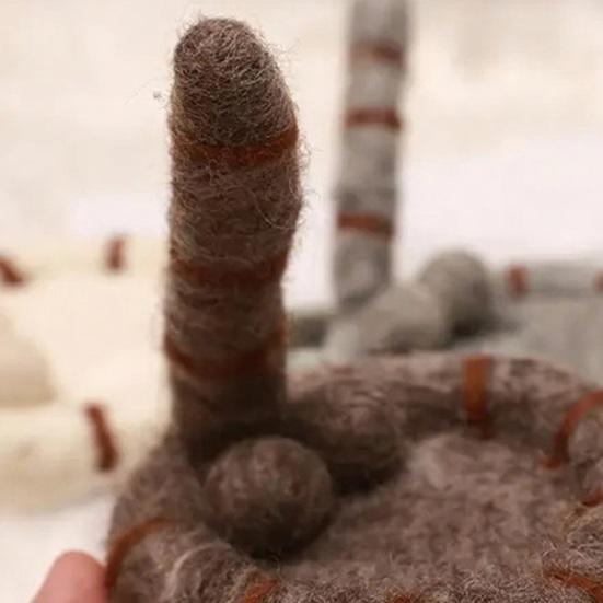 Kattenkont Vilt Onderzetter Grappige Koffieonderzetters Zachte Absorberende Tafelmatten Elegante Woondecoratie Cadeau voor Kattenliefhebbers