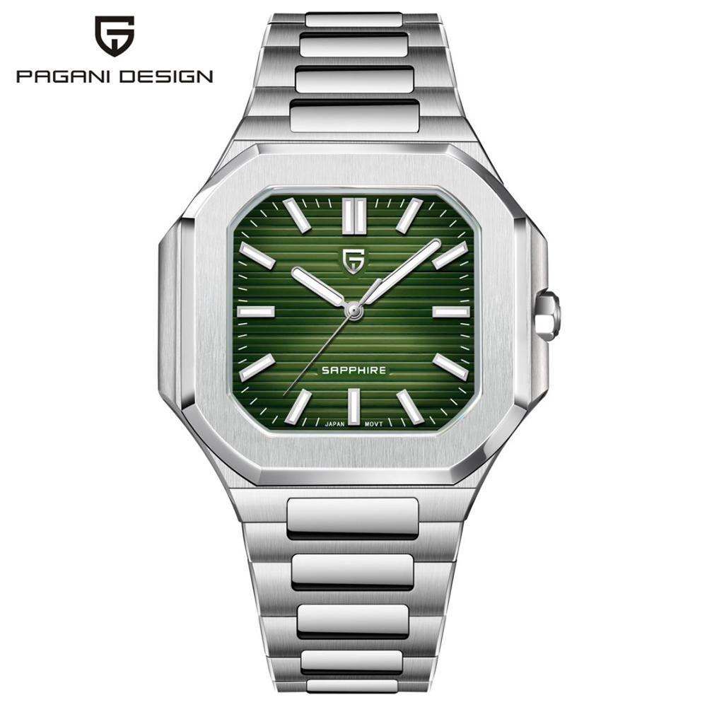 PAGANI DESIGN 37MM New Men Watches VH31 Luxury Quartz Watch For Men Stainless Steel Sapphire glass Quartz Watches Gift