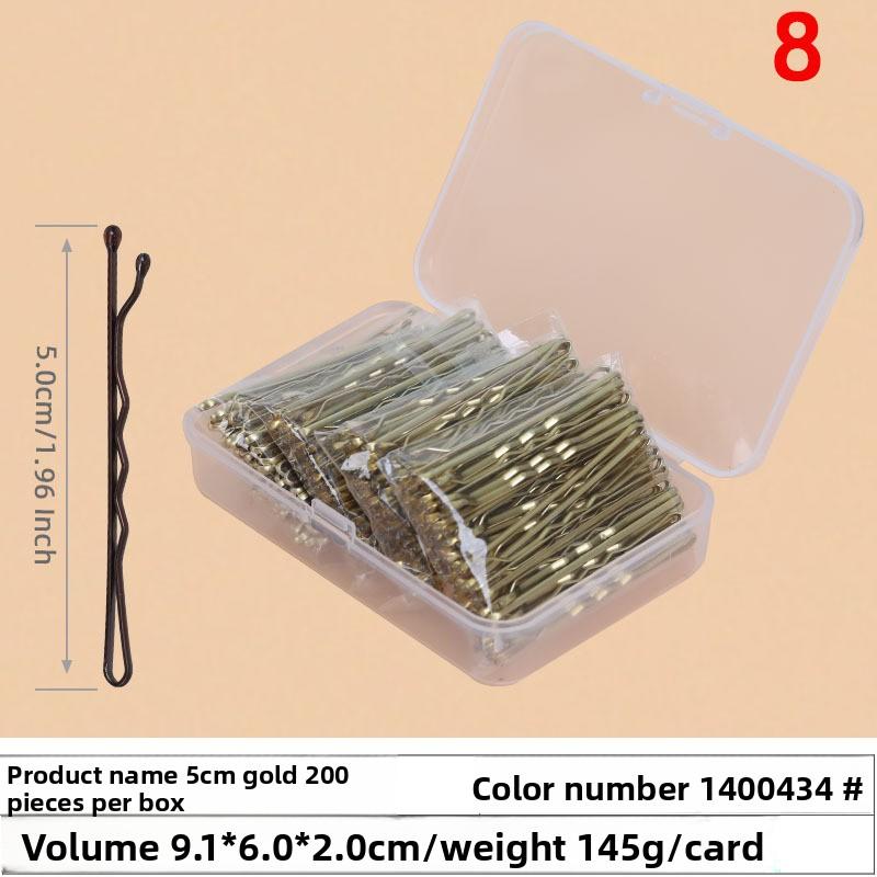 Black Steel Clip Box Contains A Straight Clip for The Bride's Updo Hairstyle Bangs Clip Wavy Hair Clip and Hair Accessory