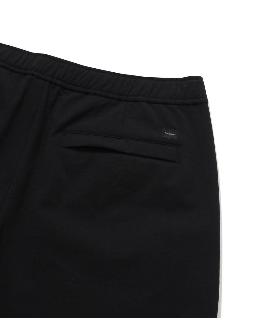 COVERNAT White Brushed Synthetic Fiber Regular Fit Pants Black