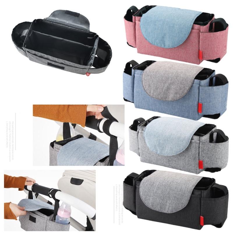 Baby Organiser Pram Mummy Bag Storage Buggy Stroller Pushchair Bottle Cup Holder