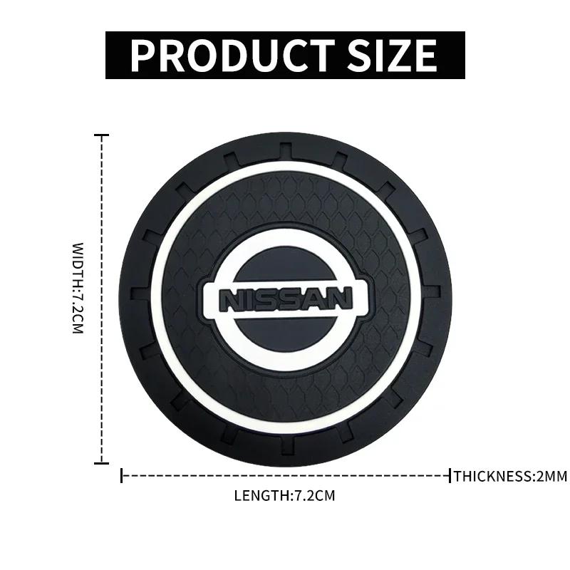 2 stuks Auto Onderzetter Waterbeker Sleuf Antislip Mat Pad Siliconen Voor Nissan J10 X-Trail Qashqai Juke Leaf Micra NOTE Patrol Gadgets