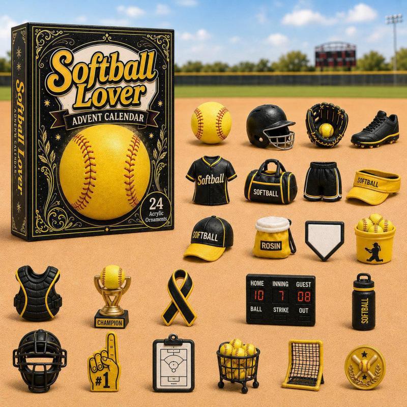 Sports Advent Calendar 2026, 24 Days Sports Blind Box, Soccer Basketball Tennis Accessory Set