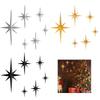 6Pcs/Set Octagonal Starburst Decor Star Shape Wall Hanging Decor Star Art Wall Sculpture  Home Decor