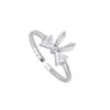 Elegant White Bowknot Rings Open Rings for Women and Girls Adjustable Zircon Jewelry Perfect for Parties and Dates