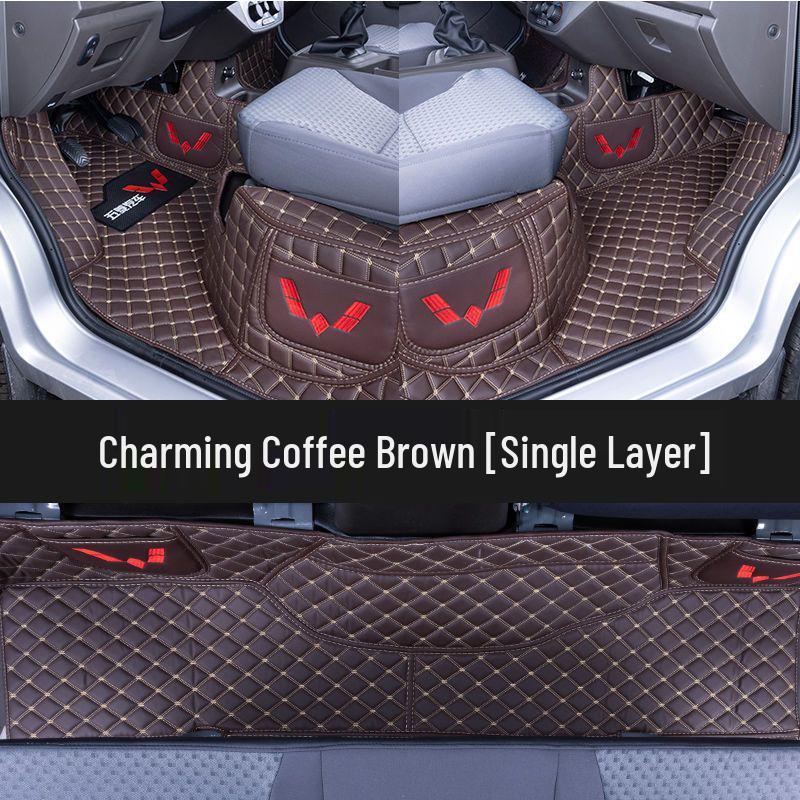 Custom-Fit Floor Mats for Wuling Rongguang Trucks: Fully Enclosed, Double or Single Row, Ideal for Small Trucks and Cargo Vans, Rear Seat Compatible.