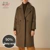 Women's 90% Wool 10% Cashmere Long Winter Coat