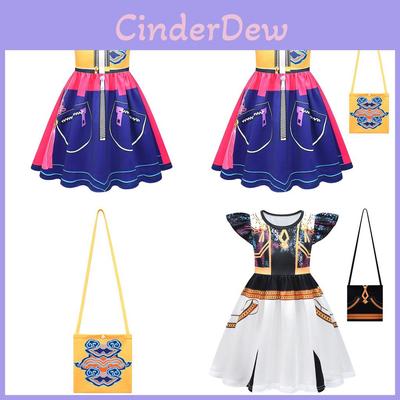 Kpop Demon Hunters Childrens Princess Dress With Cartoon Pattern