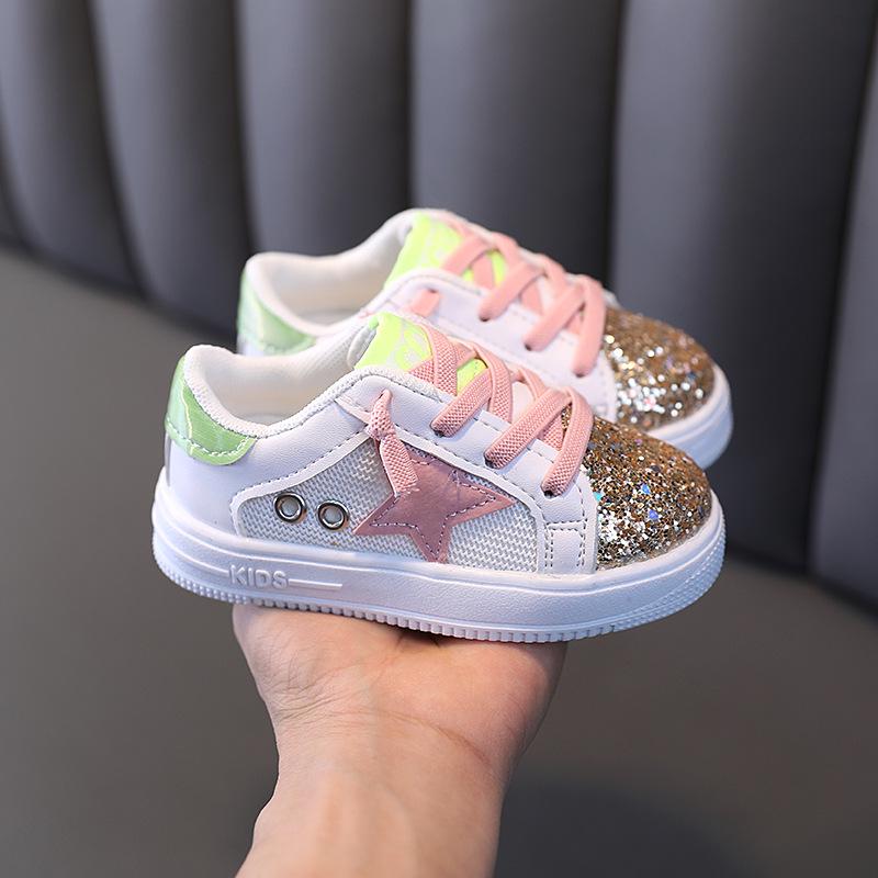 Girls' Sequin Casual Shoes - New Spring/Autumn Style, Soft Bottom, Fashion Sports Shoes