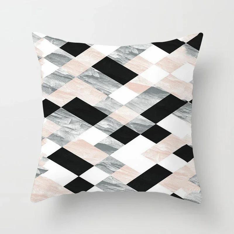 Pink Tropic Pineapple Throw Pillow Covers Geometric Nordic Glitter Polyester Pillow Case Sofa Home Decor Cushion Covers 45X45Cm