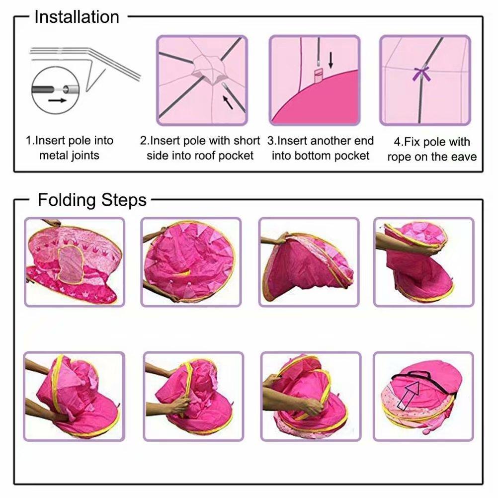 Přenosný dětský stan na hraní Roamntic Life Skládací vnitřní stan pro děti Hra Castle Yurt Playhouse