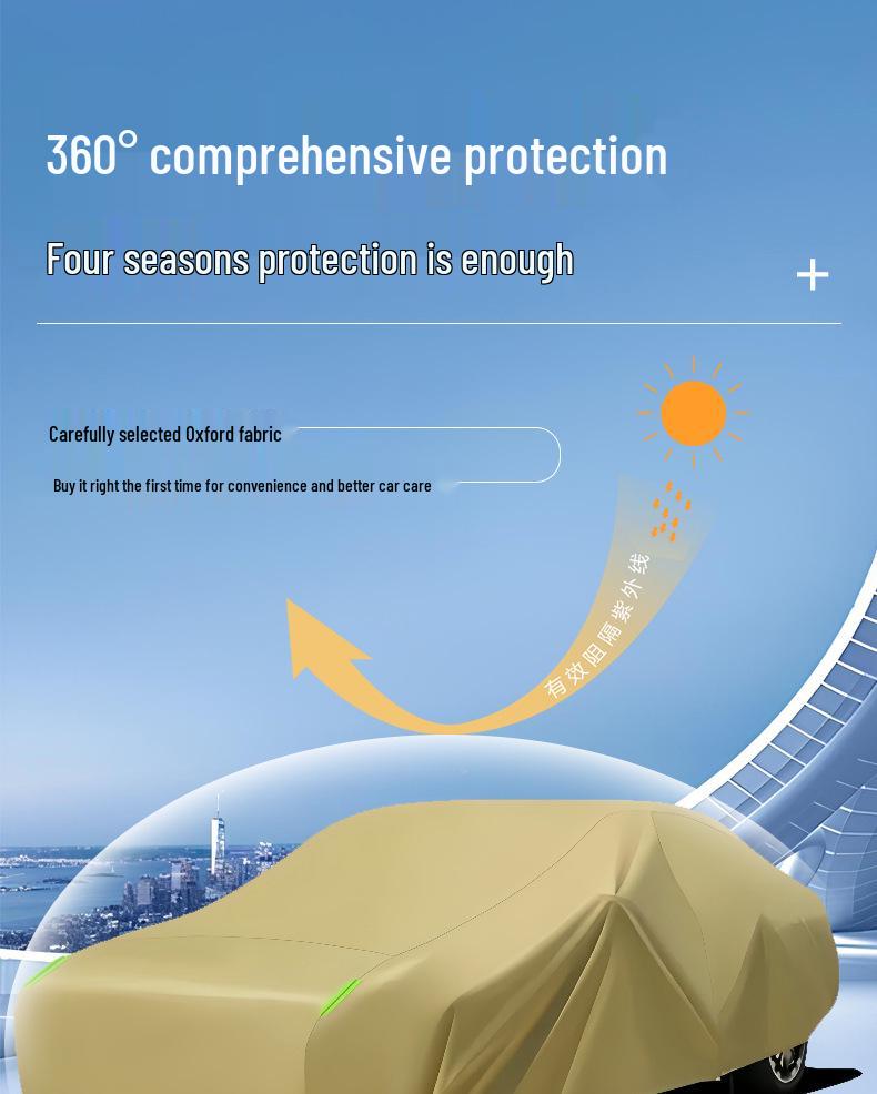 Mazda All-Season Oxford Car Cover: Rainproof, Dustproof, Sun Shade, Heat Insulation.