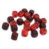 48PCS 6 Sided Dices Black and Red Plastic Waterproof Table Game Dice Set for Party Bars Club