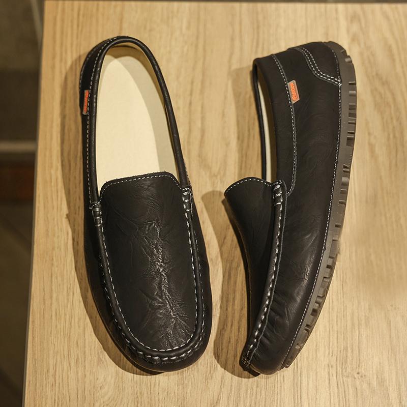 Fashion New Fashion Men's Loafers Genuine Leather Men Casual Shoes Driving Footwear Handmade Male Slip on Shoes Moccasins Walking Flats