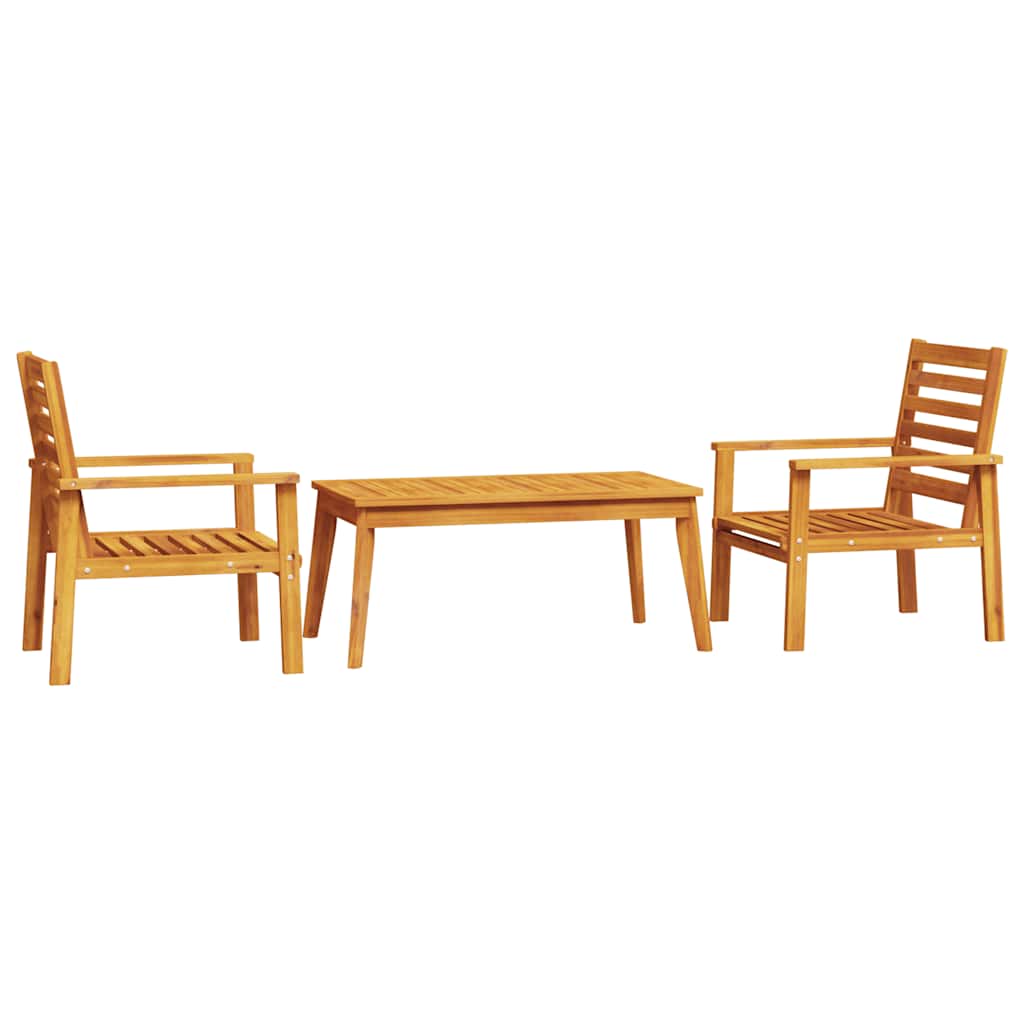 3 Piece Garden Lounge Set Solid Acacia Wood