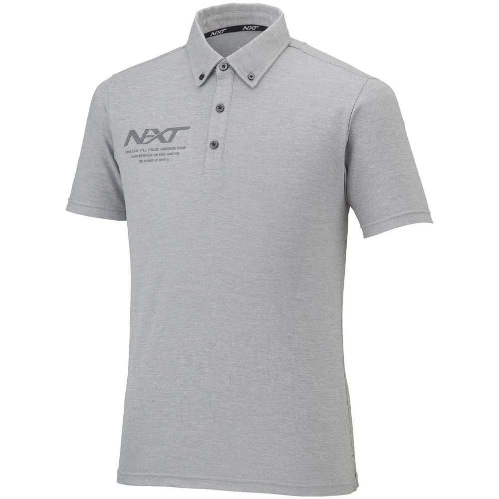 

Mizuno Training Wear Polo Standard UPF UV Gray Size 32JA2290 N-XT Button-Down Shirt, Fit, 50+ Protection, Sweat-Wicking, Quick-Drying, Deodorizing,
