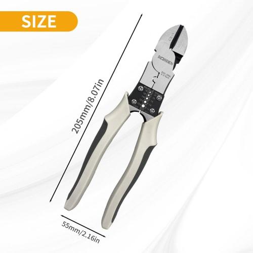 BOOSDEN Heavy-Duty Power Nippers, Thick Blade Electrician's Nippers, Wire Cutter, Multi-Purpose Tool, 205mm