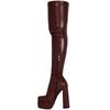 Fashion New Autumn Winter Waterproof Table Elastic Over The Knee Boots European American Elegant Black Slim Fit Women's Boots Size 46