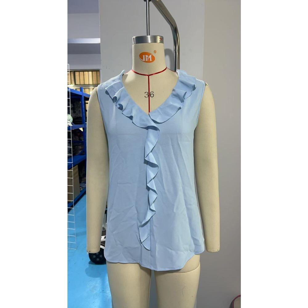 Women's V Neck Sleeveless Basic Top Loose Fit Casual Tank Solid Color Comfy Breathable Lightweight Daily Wear All Match