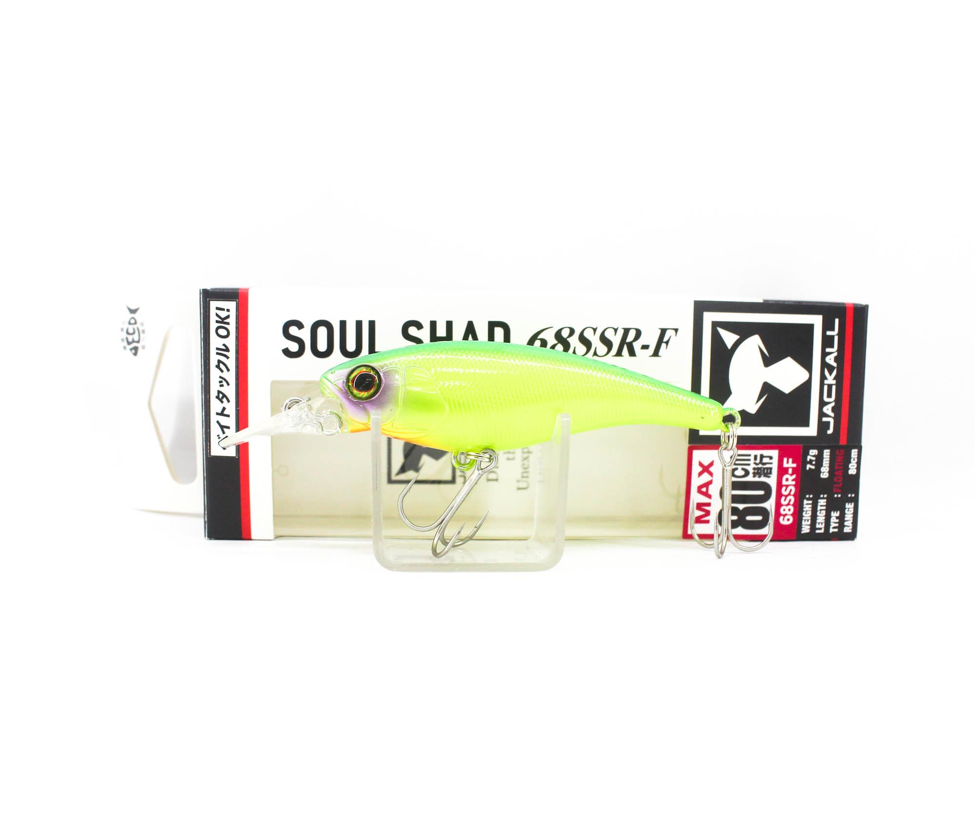 Jackall Soul Shad 68SSR F Floating Lure Lime Back Chartreuse (0864)