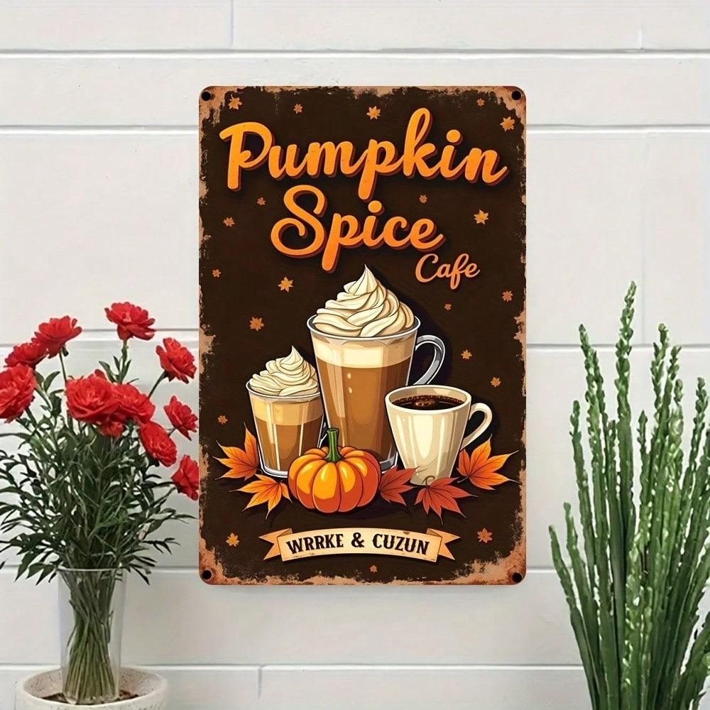 Art Mural Métallique Panneau en Étain Vintage Décor de Ferme Cuisine Café Rétro Maison Rustique