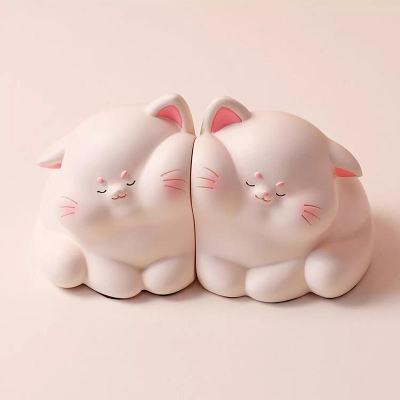 

1 Пара Милі Коти Мультяшна Імітація Тварини Книжкова Закладка Прикраса Книжкова Полиця Настільна Підставка для Книг Смола Ручна Робота Домашній Декор Вітальня Кабінет Прикраса Подарунок cats