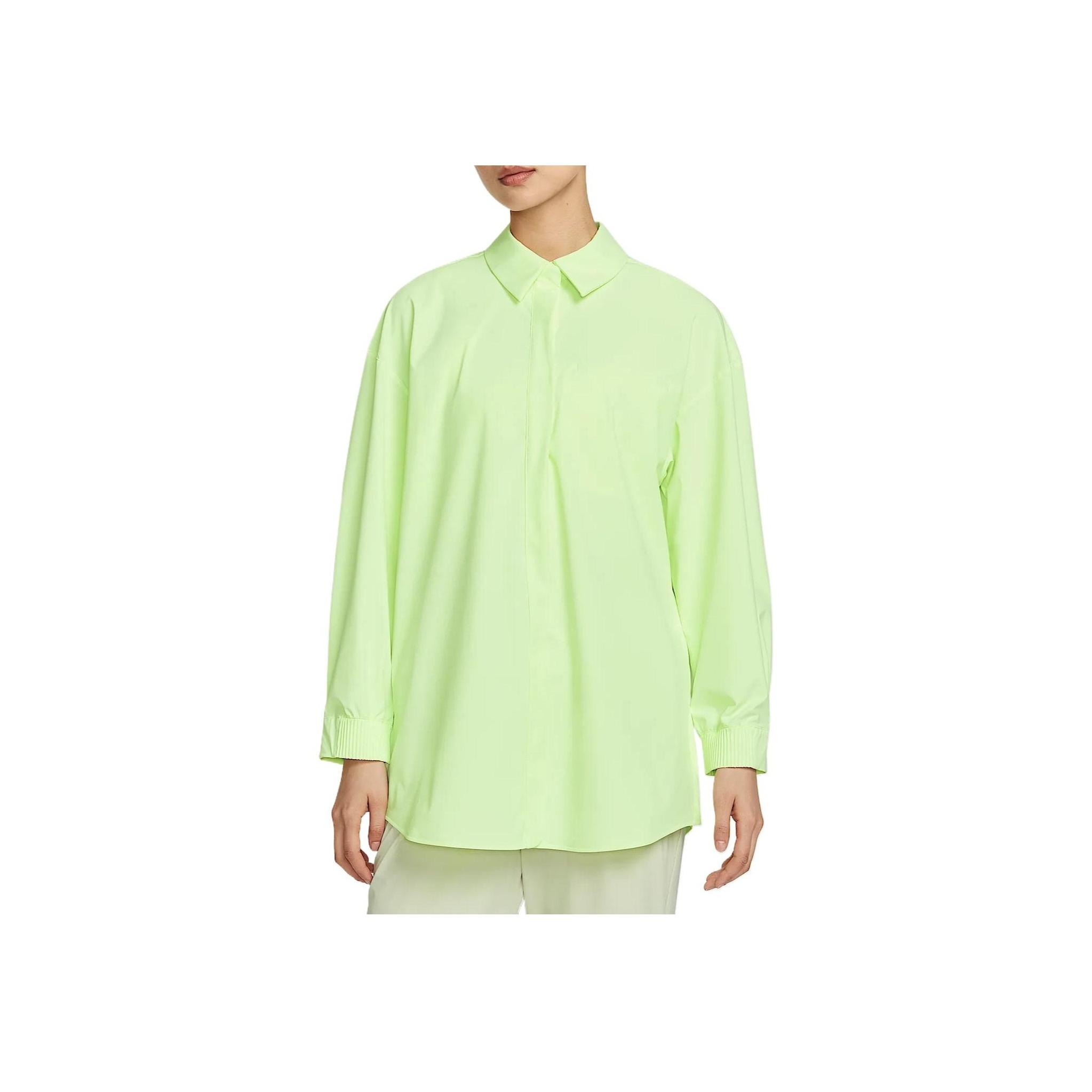 

Nike Dri-Fit Perfect Stretch 24.7 Fashionable Cool Comfortable Quick-Dry Loose Long Sleeve Shirt Women shirts Fluorescent-Yellow Green HQ0237-701 M