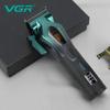 VGR V-271 Electric Hair Clipper with Digital Display for Men's Oily Hair Professional High-speed 11000RPM Push Shear Clipper Carved Home Razor Shaver