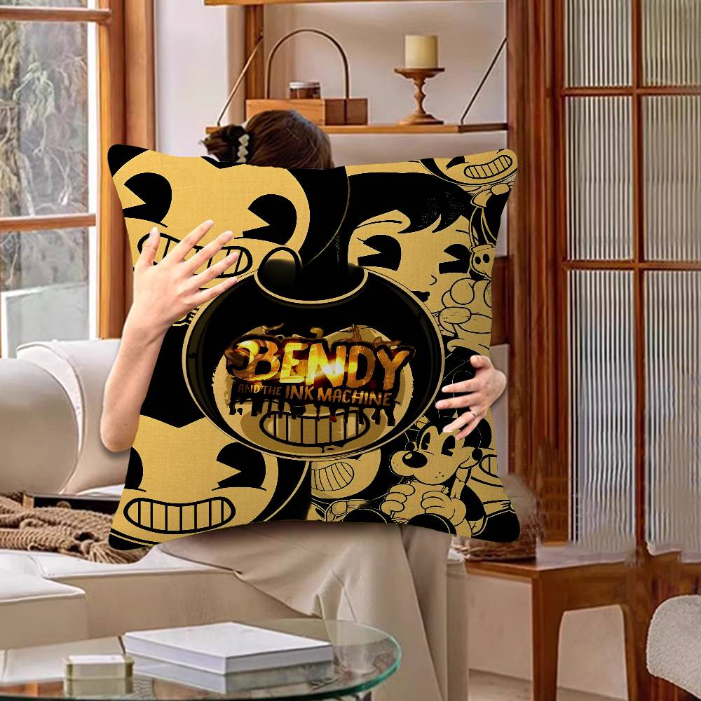 Game B-Bendy And The Ink M-Machine Lucky Dragon Pillow Cover Sofa Cushion Cover Home Room Decoration Children Gift