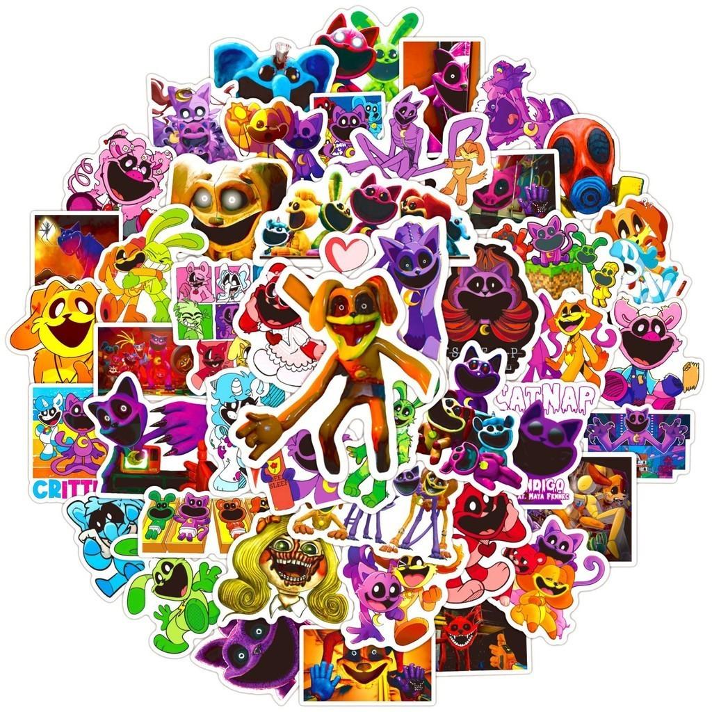 Autocolante Drăguțe cu Animale Smiling Critters de Desene Animate Pentru Mașină, Laptop, Telefon, Frigider, Material PVC Impermeabil