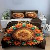 Mandala Kunst Dekor Set Weiche Bequeme Bettbezug Bettwäsche Set Enthalten 1*Bettbezug & 2*Kissenbezüge, Geschenk